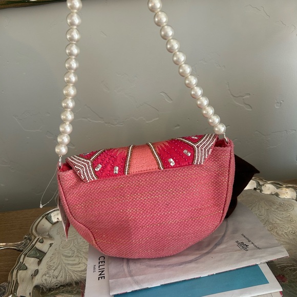 Viral grapefruit beaded pearl shoulder strap bag - Picture 5 of 5